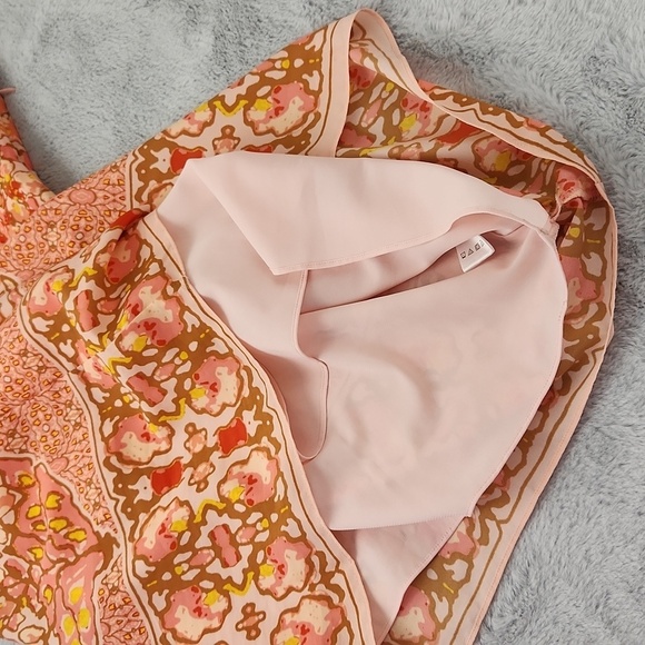 IzaacMizarahi Pink and orange print dress. - Picture 8 of 12